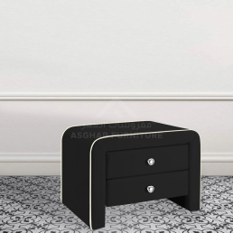 Damen Deluxe Bedside Table Black