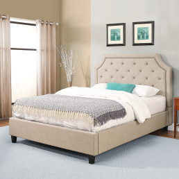 Furqat Royale Upholstered Bed Beige