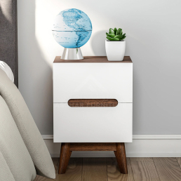 Hoxie 2 Drawer Nightstand White