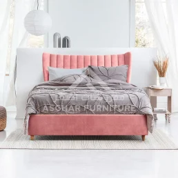 knox velvet bed pink