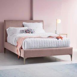 upholstered bed Pink