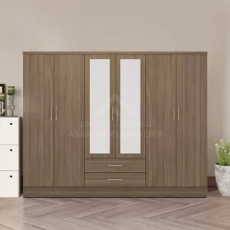 6-Door Mirror Wardrobe