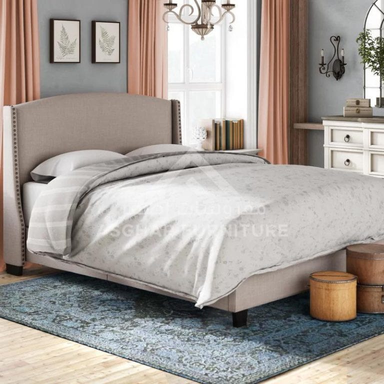 A cozy bed creating a clean and modern aesthetic in the bedroom.