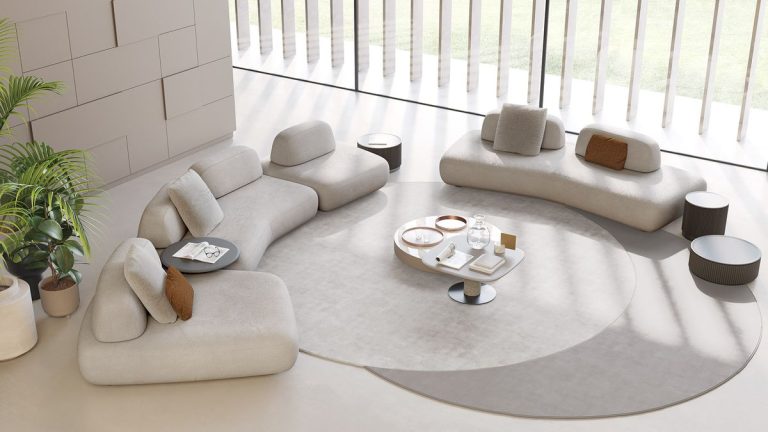 A cozy living room featuring a comfortable couch and a stylish table.