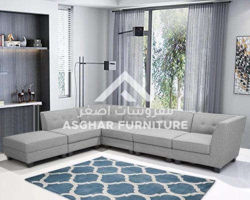 6 Pcs Modular Sectional Grey 1